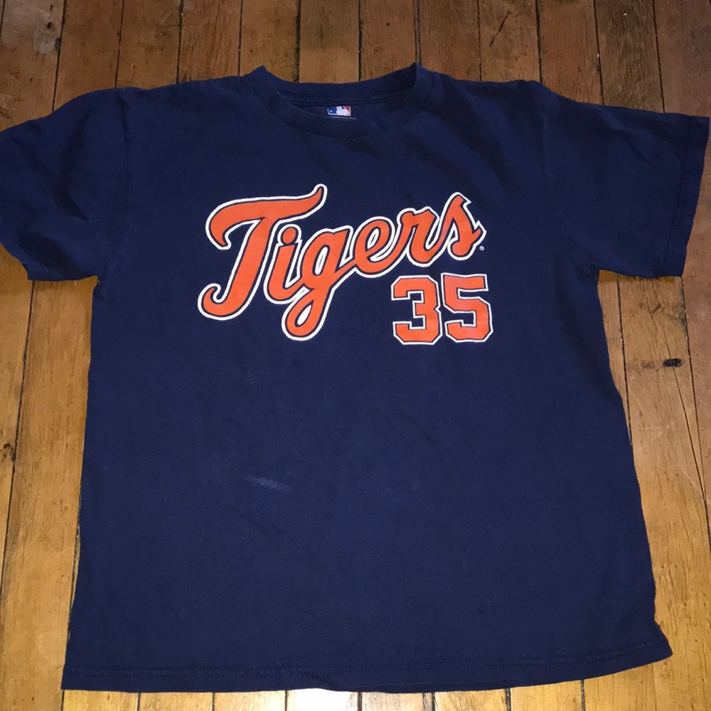 Detroit Tigers Graphic Tee - Navy Blue‎ & Orange Kids Shirt